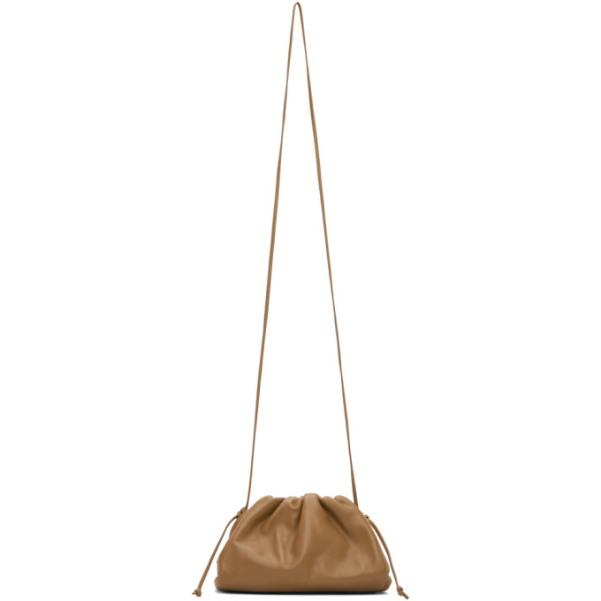 BOTTEGA VENETA Tan Small 'The Pouch 20' Clutch