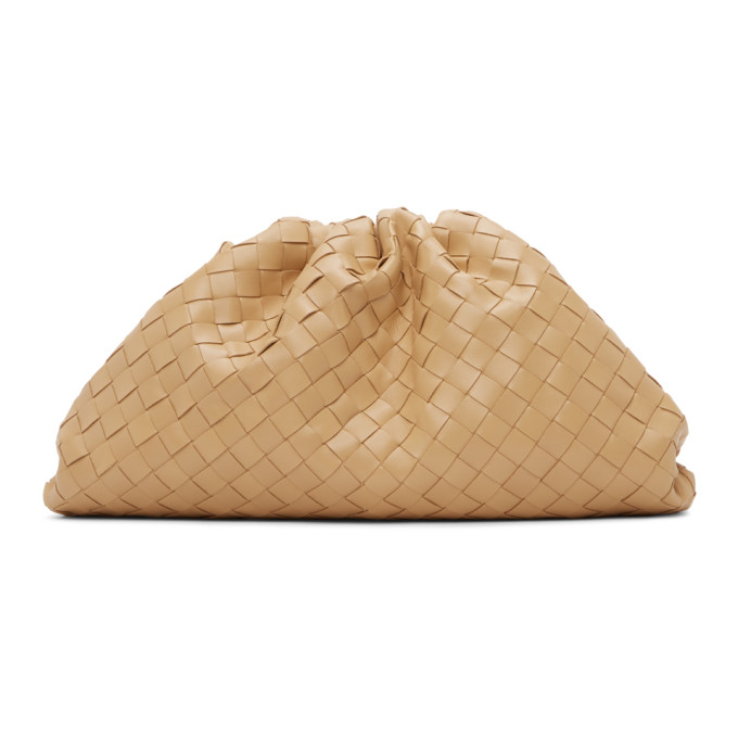 Bottega Veneta Beige Intrecciato The Pouch Clutch