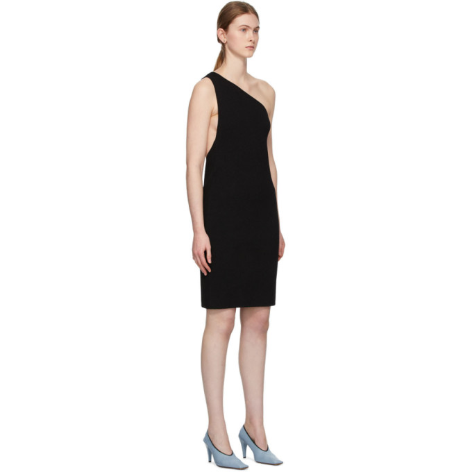 BOTTEGA VENETA BOTTEGA VENETA BLACK ONE-SHOULDER DRESS