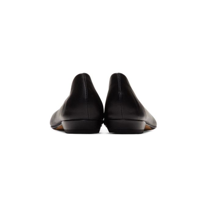 BOTTEGA VENETA BOTTEGA VENETA BLACK NAPPA BALLERINA FLATS