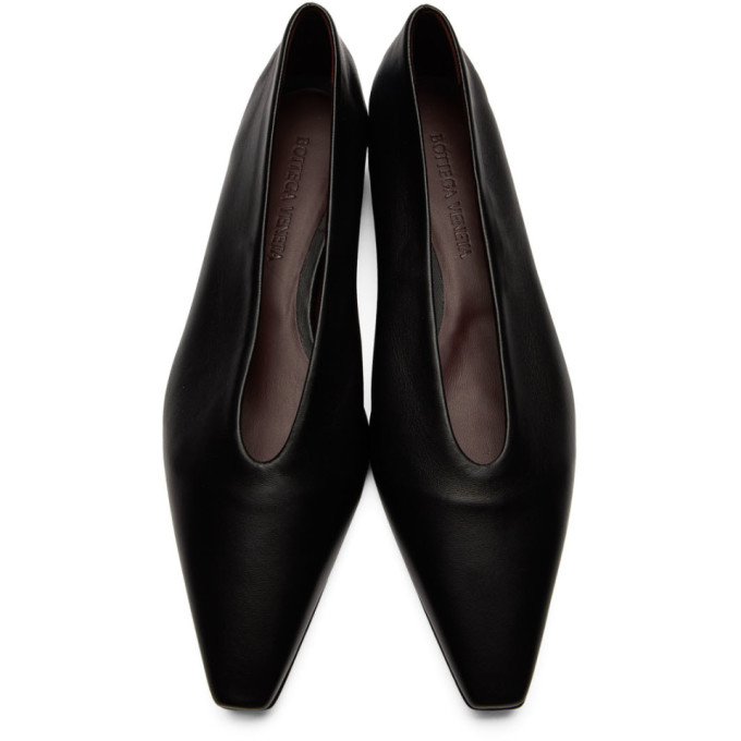 BOTTEGA VENETA BOTTEGA VENETA BLACK NAPPA BALLERINA FLATS