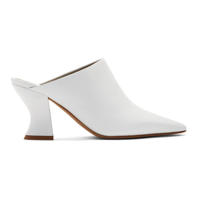 BOTTEGA VENETA BOTTEGA VENETA WHITE NAPPA ALMOND MULES