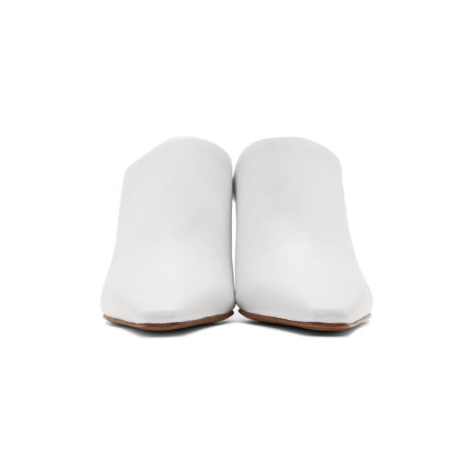 BOTTEGA VENETA BOTTEGA VENETA WHITE NAPPA ALMOND MULES
