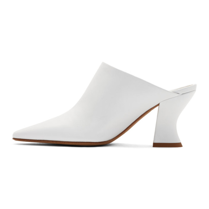 BOTTEGA VENETA BOTTEGA VENETA WHITE NAPPA ALMOND MULES