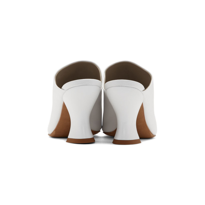 BOTTEGA VENETA BOTTEGA VENETA WHITE NAPPA ALMOND MULES