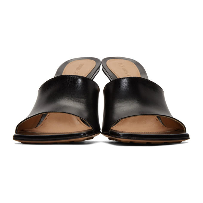 BOTTEGA VENETA BLACK BAND HEELED MULES
