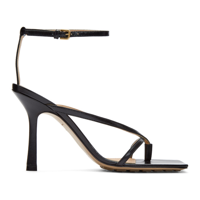 BOTTEGA VENETA BOTTEGA VENETA BLACK STRETCH SANDALS