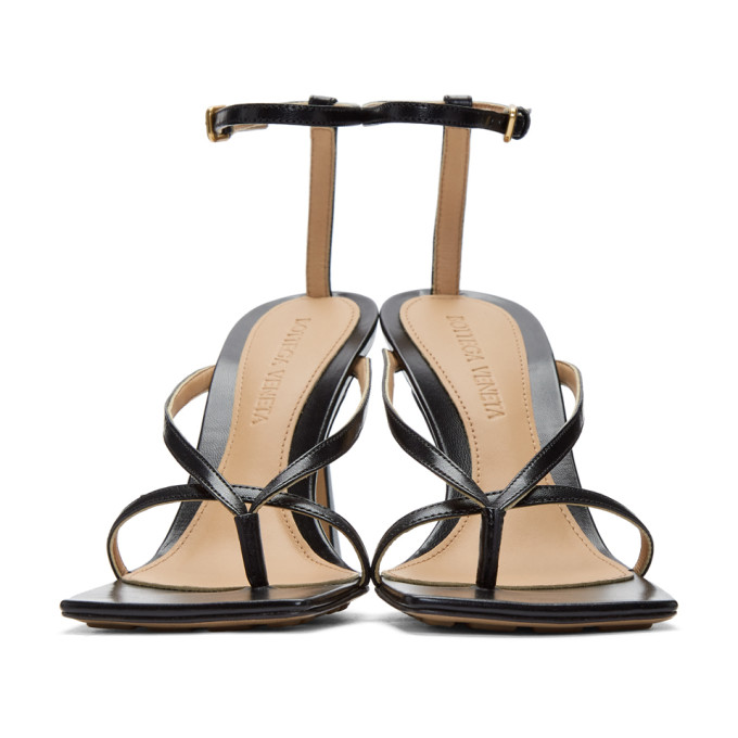 BOTTEGA VENETA BOTTEGA VENETA BLACK STRETCH SANDALS