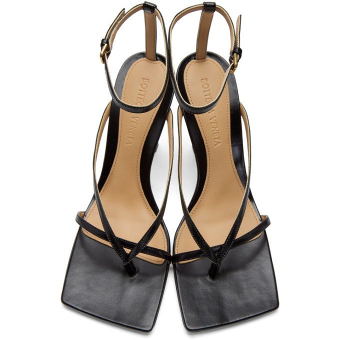 BOTTEGA VENETA BOTTEGA VENETA BLACK STRETCH SANDALS