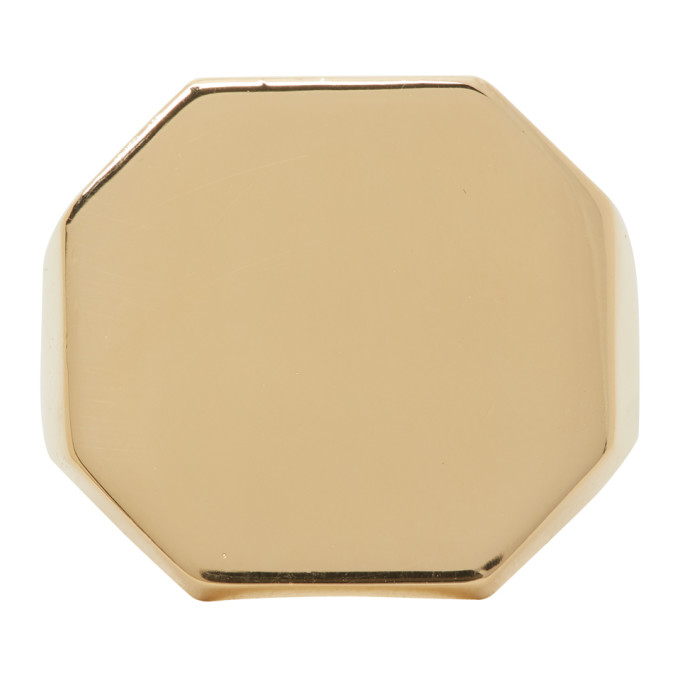 BOTTEGA VENETA BOTTEGA VENETA GOLD SIGNET RING