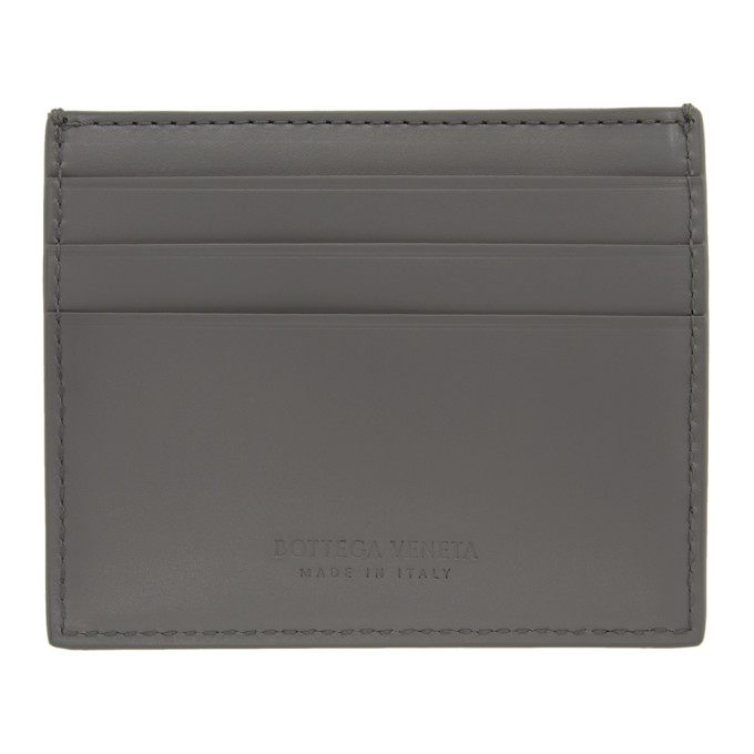 Bottega Veneta Grey Intrecciato Card Holder