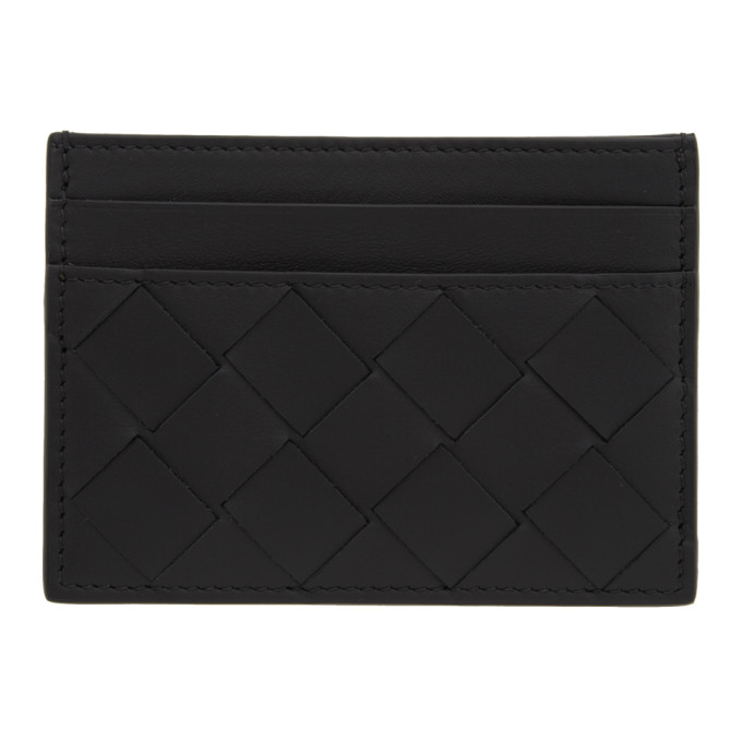 Bottega Veneta Black Intrecciato Classic Card Holder