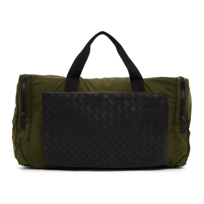 BOTTEGA VENETA BOTTEGA VENETA GREEN INTRECCIATO PACKABLE DUFFLE BAG