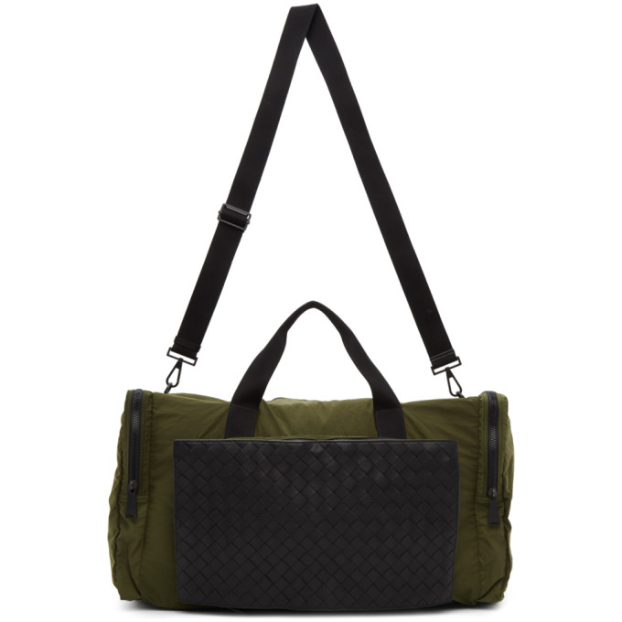 BOTTEGA VENETA BOTTEGA VENETA GREEN INTRECCIATO PACKABLE DUFFLE BAG