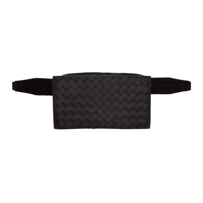 BOTTEGA VENETA BLACK INTRECCIATO PACKABLE BELT BAG