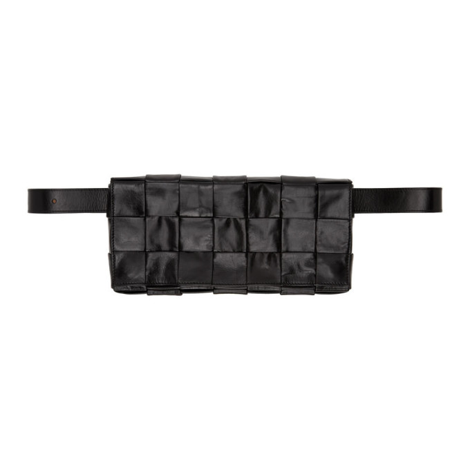 BOTTEGA VENETA BOTTEGA VENETA BLACK INTRECCIATO CROSSBODY BAG