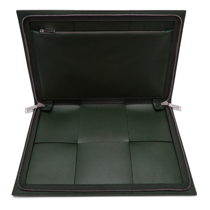 Shop Bottega Veneta Green Urban Document Case In 3175 Pine G