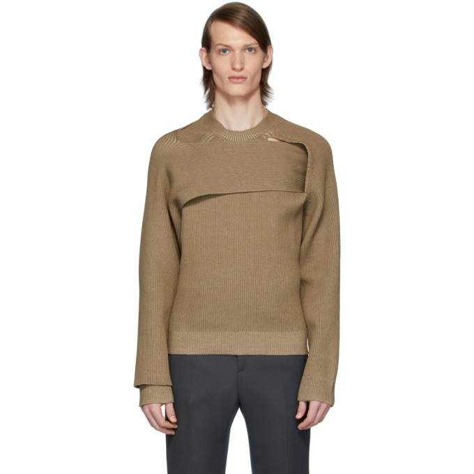 BOTTEGA VENETA BOTTEGA VENETA TAN RIB SWEATER