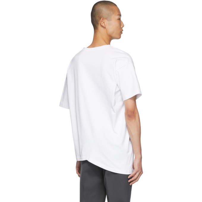 BOTTEGA VENETA BOTTEGA VENETA WHITE ASYMMETRIC T-SHIRT