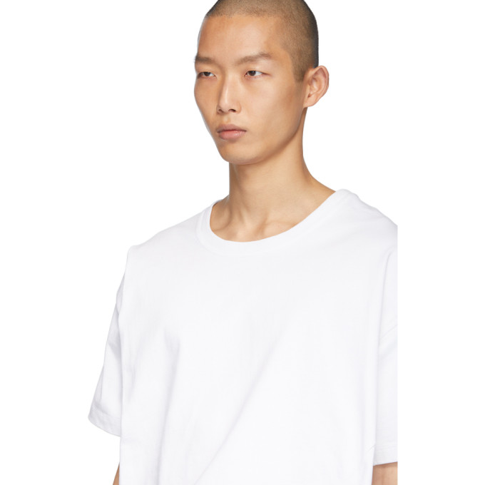 BOTTEGA VENETA BOTTEGA VENETA WHITE ASYMMETRIC T-SHIRT