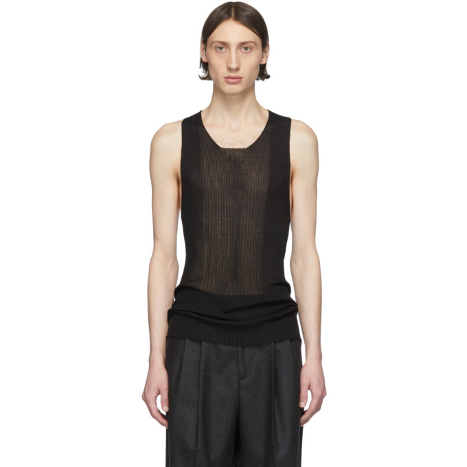 Bottega Veneta Black Knit Tank Top