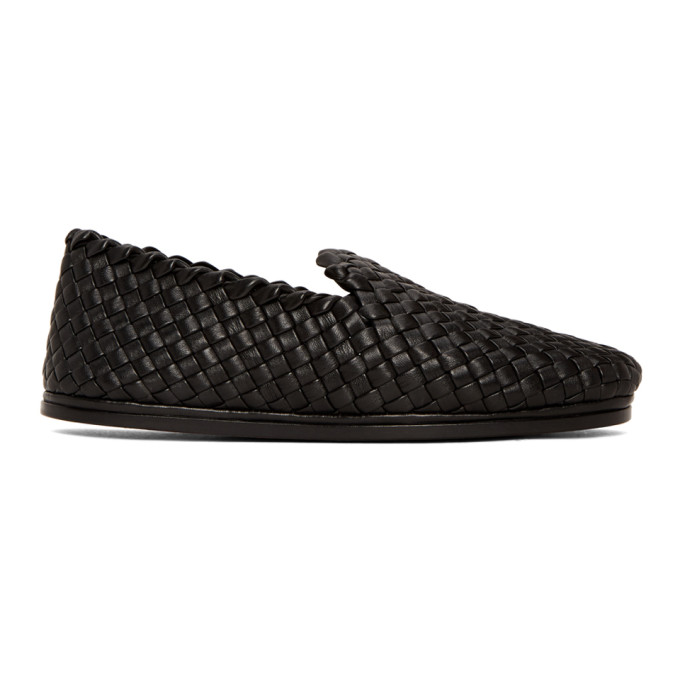 BOTTEGA VENETA BOTTEGA VENETA BLACK INTRECCIATO TUBOLARE LOAFERS