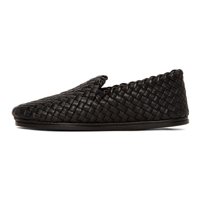 BOTTEGA VENETA BOTTEGA VENETA BLACK INTRECCIATO TUBOLARE LOAFERS