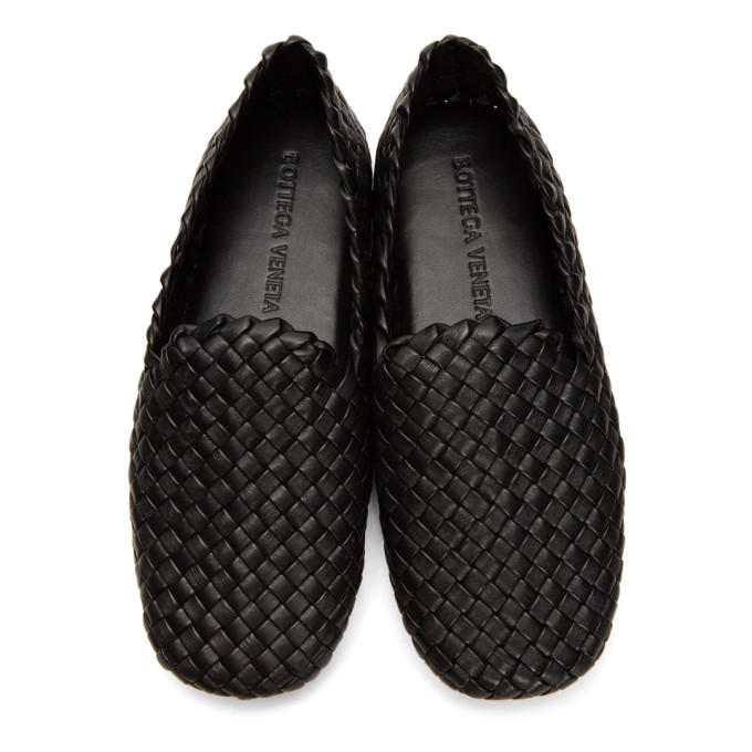 BOTTEGA VENETA BOTTEGA VENETA BLACK INTRECCIATO TUBOLARE LOAFERS