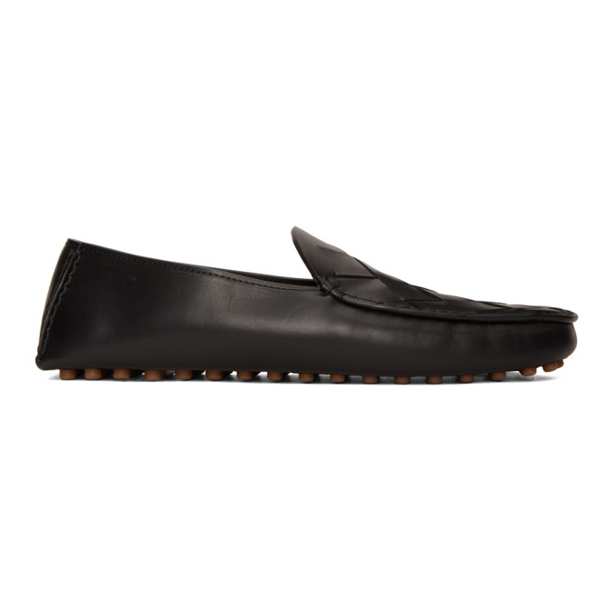 BOTTEGA VENETA BOTTEGA VENETA BLACK INTRECCIATO LOAFERS