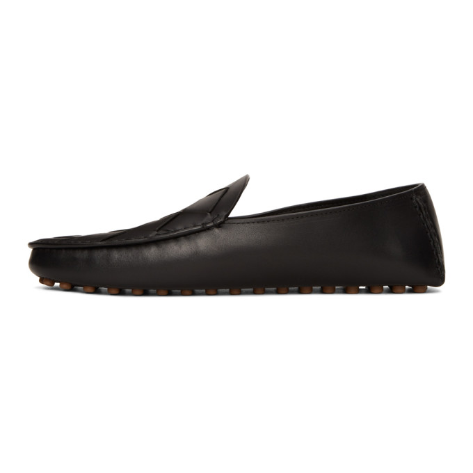 BOTTEGA VENETA BOTTEGA VENETA BLACK INTRECCIATO LOAFERS