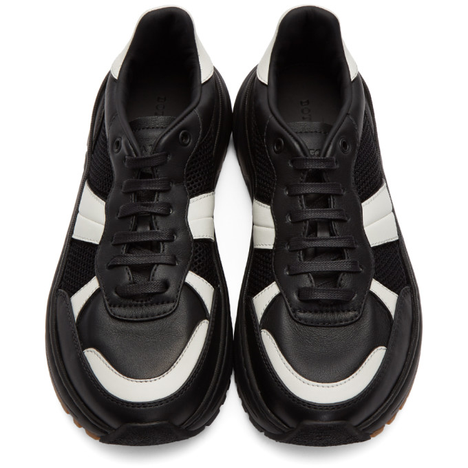 BOTTEGA VENETA BOTTEGA VENETA BLACK AND WHITE SPEEDSTER SNEAKERS