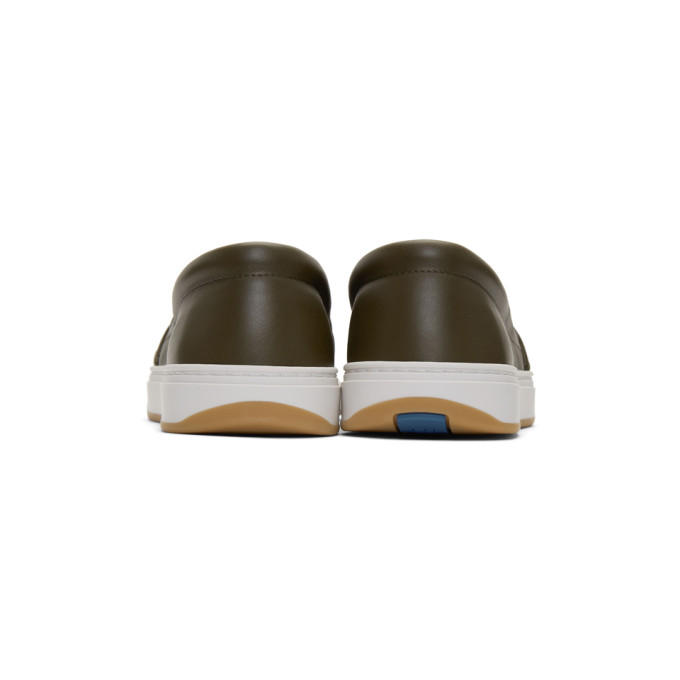 BOTTEGA VENETA BOTTEGA VENETA GREEN MAXI INTRECCIATO SLIP-ON SNEAKERS