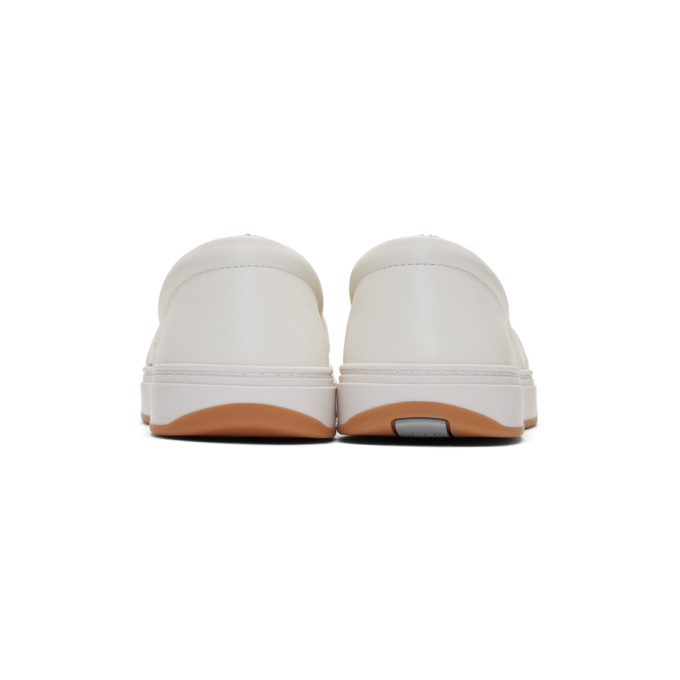 BOTTEGA VENETA BOTTEGA VENETA WHITE MAXI INTRECCIATO SLIP-ON SNEAKERS