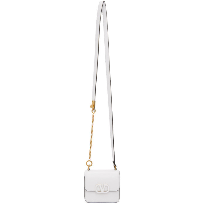 Valentino Garavani White Mini Vsling Shoulder Bag In 001 Bianco