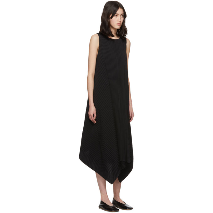 ISSEY MIYAKE ISSEY MIYAKE BLACK CUDDLE PLEATS DRESS