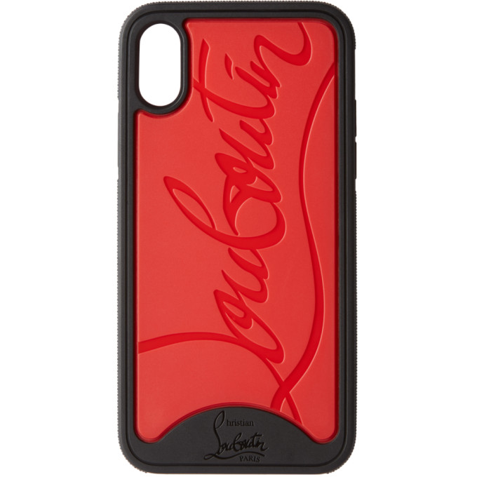 Christian Louboutin Black and Red Loubiphone Sneakers iPhone X/XS Case