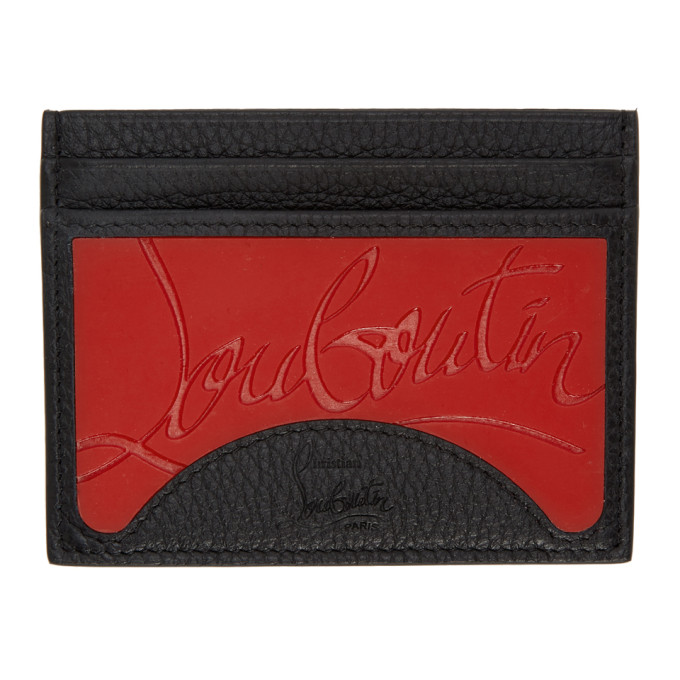 CHRISTIAN LOUBOUTIN CHRISTIAN LOUBOUTIN BLACK AND RED KIOS SNEAKERS SOLE CARDHOLDER