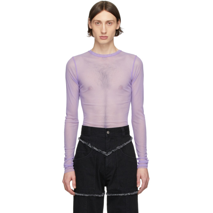 Ambush See-through Long Sleeve T-shirt In Lavender