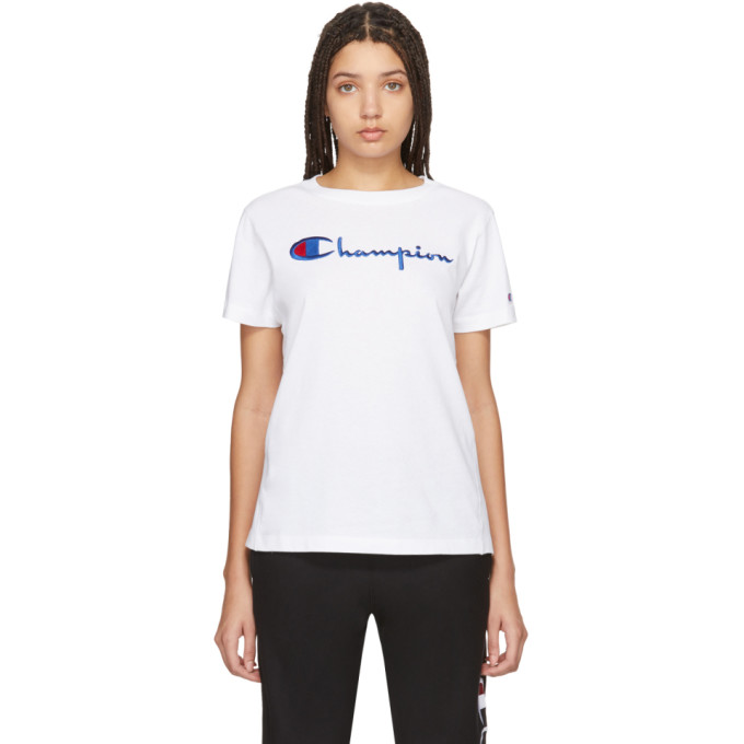 champion embroidered chest logo tee