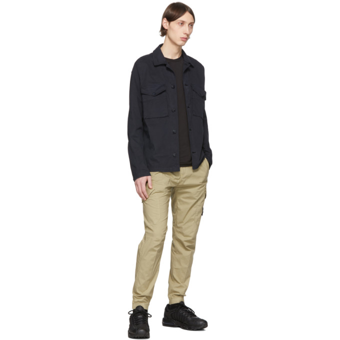 STONE ISLAND STONE ISLAND NAVY BUTTON UP JACKET