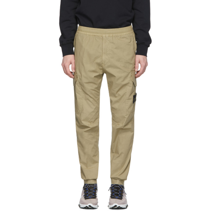 Stone Island Beige Paracadute Cargo Pants In V0098 Dkbge