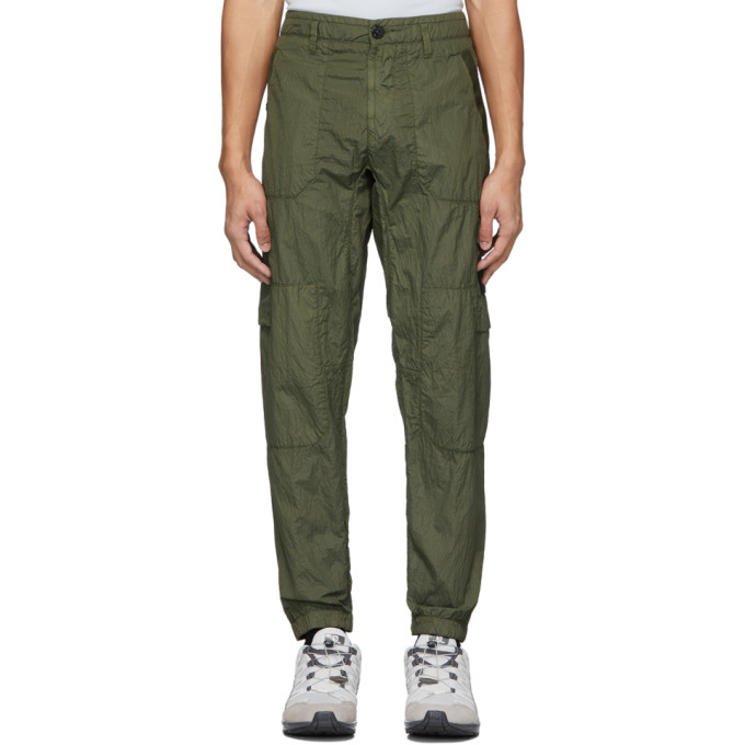 STONE ISLAND STONE ISLAND KHAKI SEERSUCKER CARGO trousers