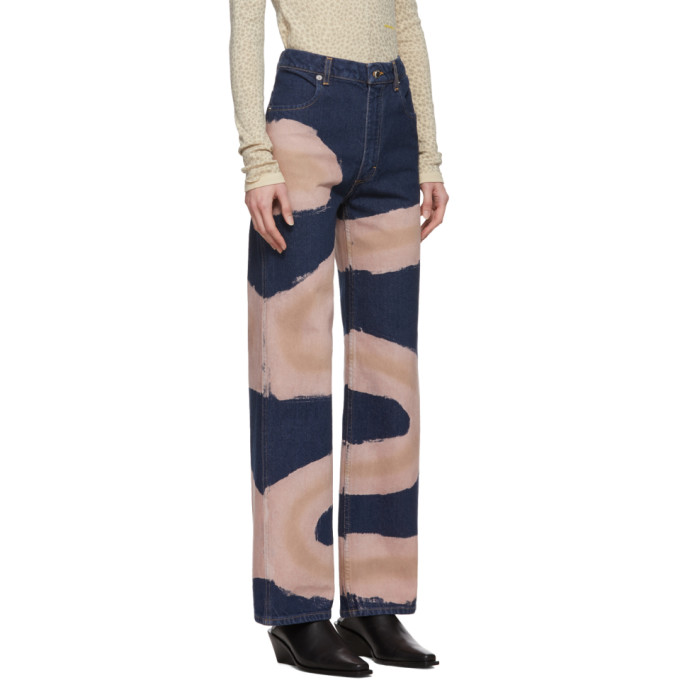 Eckhaus Latta Opening Ceremony Chemtrail Wide Leg Jean In Blue Chemtr ...