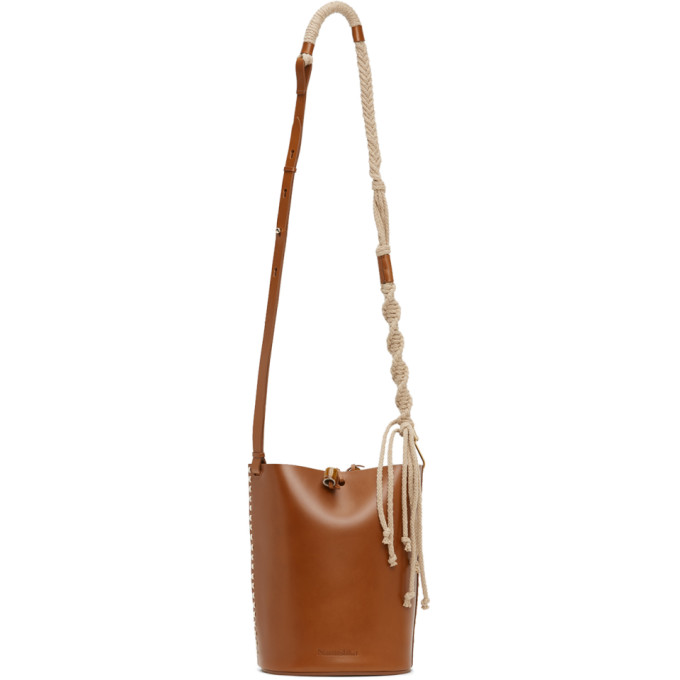 Click to view more detailed imagery on our partner's website Nanushka Tan Mini Nia Bucket Bag