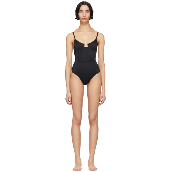 SOLID & STRIPED SOLID AND STRIPED BLACK THE VERONICA ONE-PIECE SWIMSUIT
