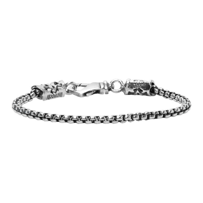 EMANUELE BICOCCHI EMANUELE BICOCCHI SSENSE EXCLUSIVE SILVER TUBULAR CHAIN BRACELET