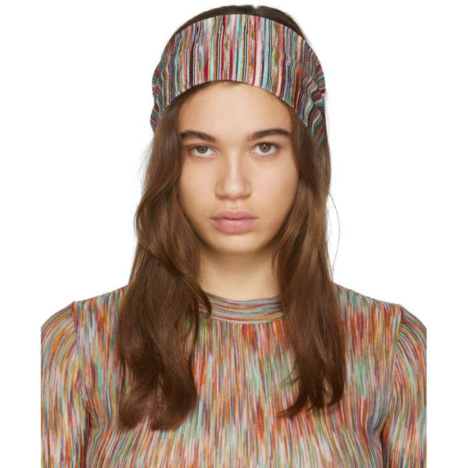 MISSONI MISSONI MULTICOLOR STRIPED HEADBAND