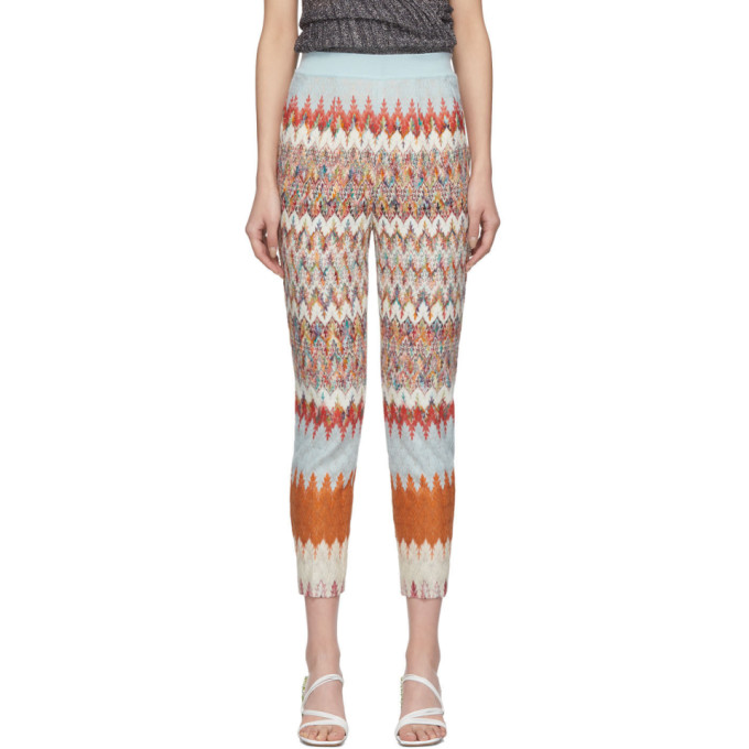 MISSONI MISSONI MULTIcolour KNIT CHEVRON TROUSERS