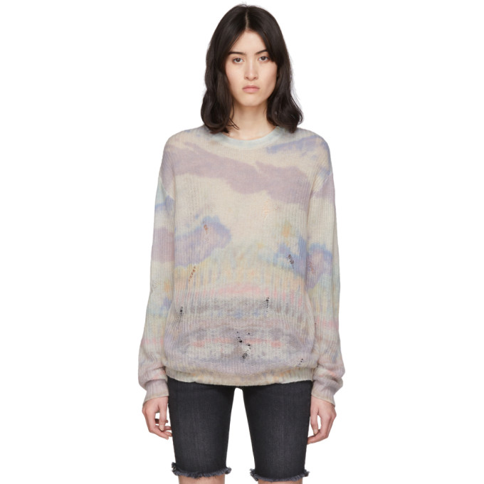 AMIRI MULTICOLOR TIE-DYE CASHMERE SWEATER