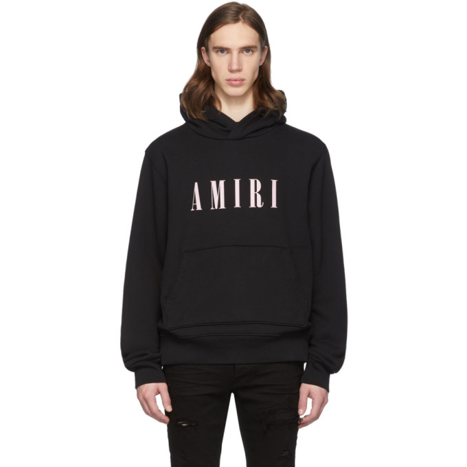 AMIRI AMIRI BLACK AND PINK CORE HOODIE